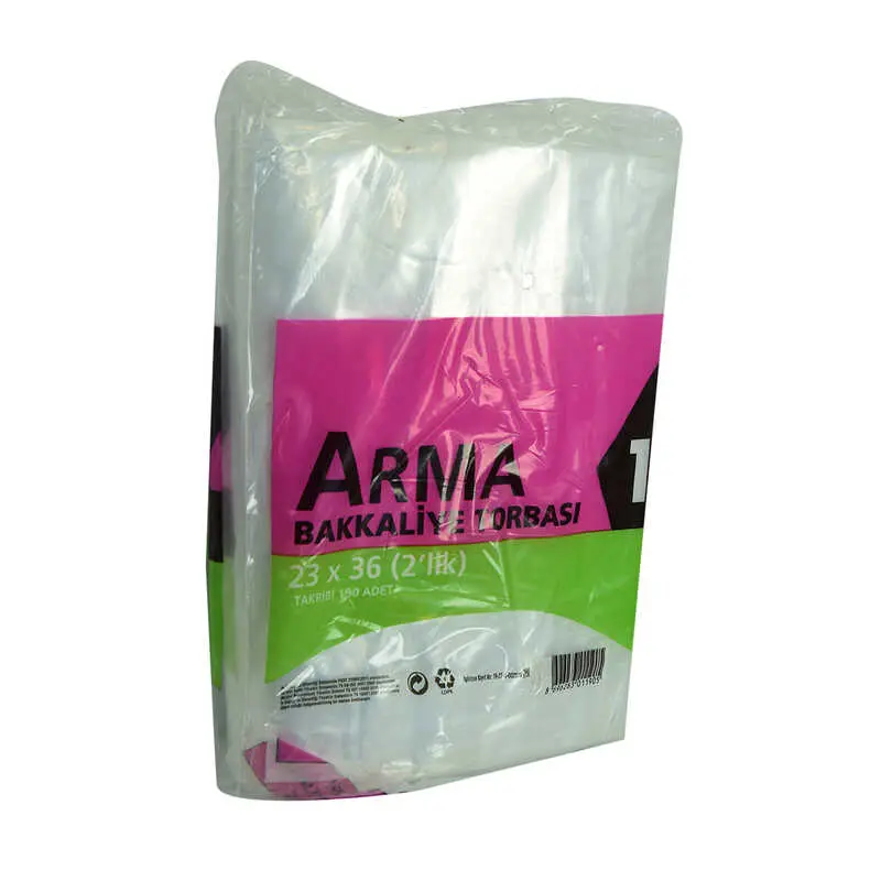 Naylon Torba Arma Şeffaf Bakkaliye Kuruyemiş Şeker Torbası 23x36 (2 lik ) Takribi 190 Adet 1000 Gr 3