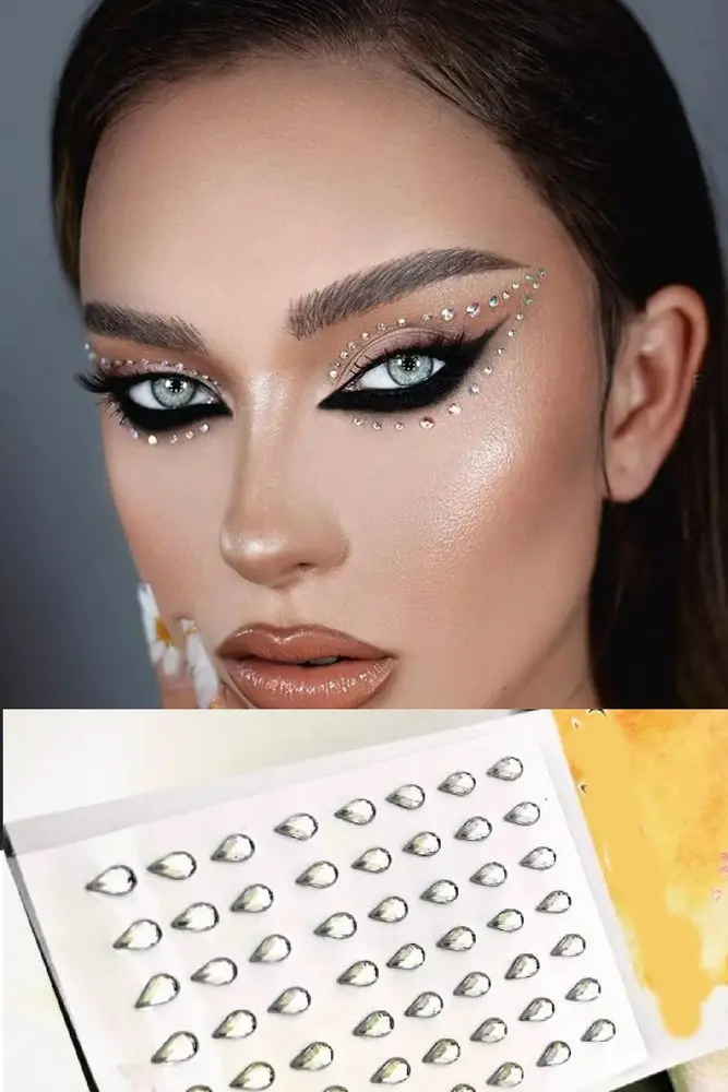 Damla Kristal Işıltılı Yüz Ve Vücut Makyaj Taşı ( 110 Adet )