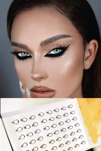 Damla Kristal Işıltılı Yüz Ve Vücut Makyaj Taşı ( 110 Adet )