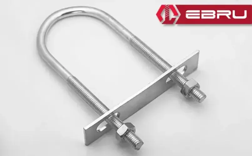Ebru U Civata, Karşılık Demiri + Somunlu - M8x50 - 2 Set