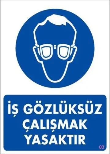 İş Koruyucu Takınız Uyarı Levhası 25x35 KOD:3