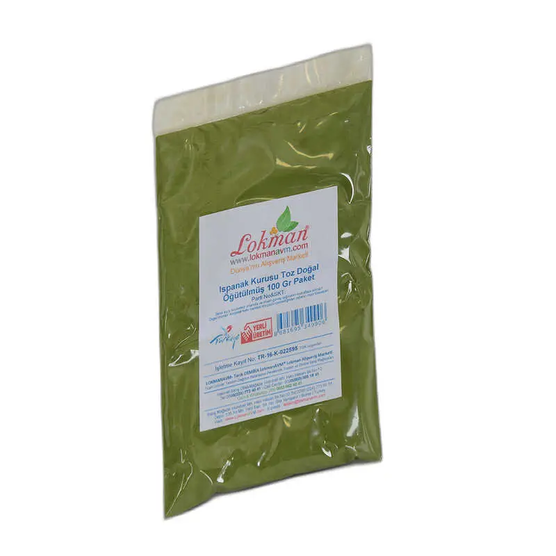 Ispanak Kurusu Toz Doğal Öğütülmüş 100 Gr Paket 4