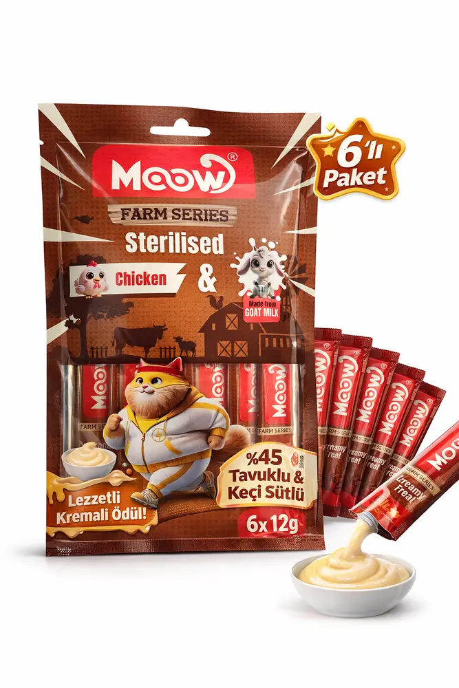Tuklu Keçi Sütlü 12gr x 6 Adet Kedi a Ödülü