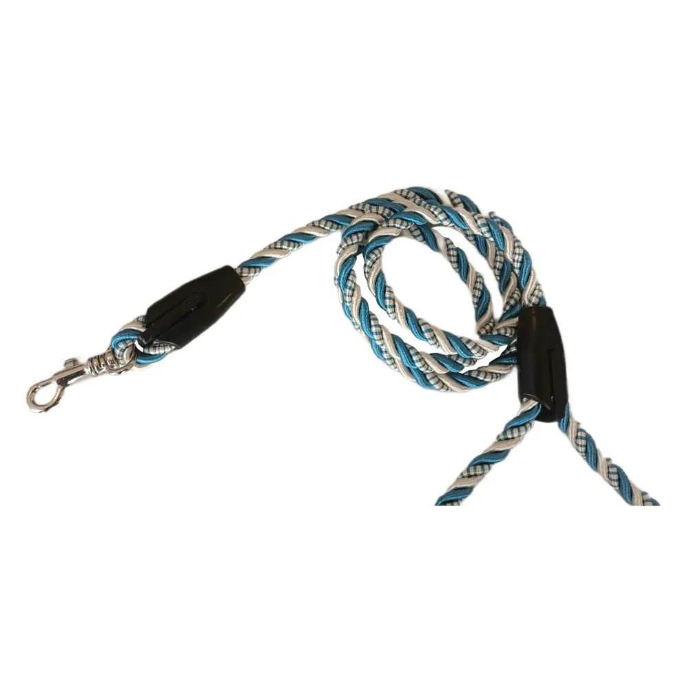 Üçlü Sarmallı Köpek Gezdirme Halatı 1 cm-120 cm Mi Beyaz 5