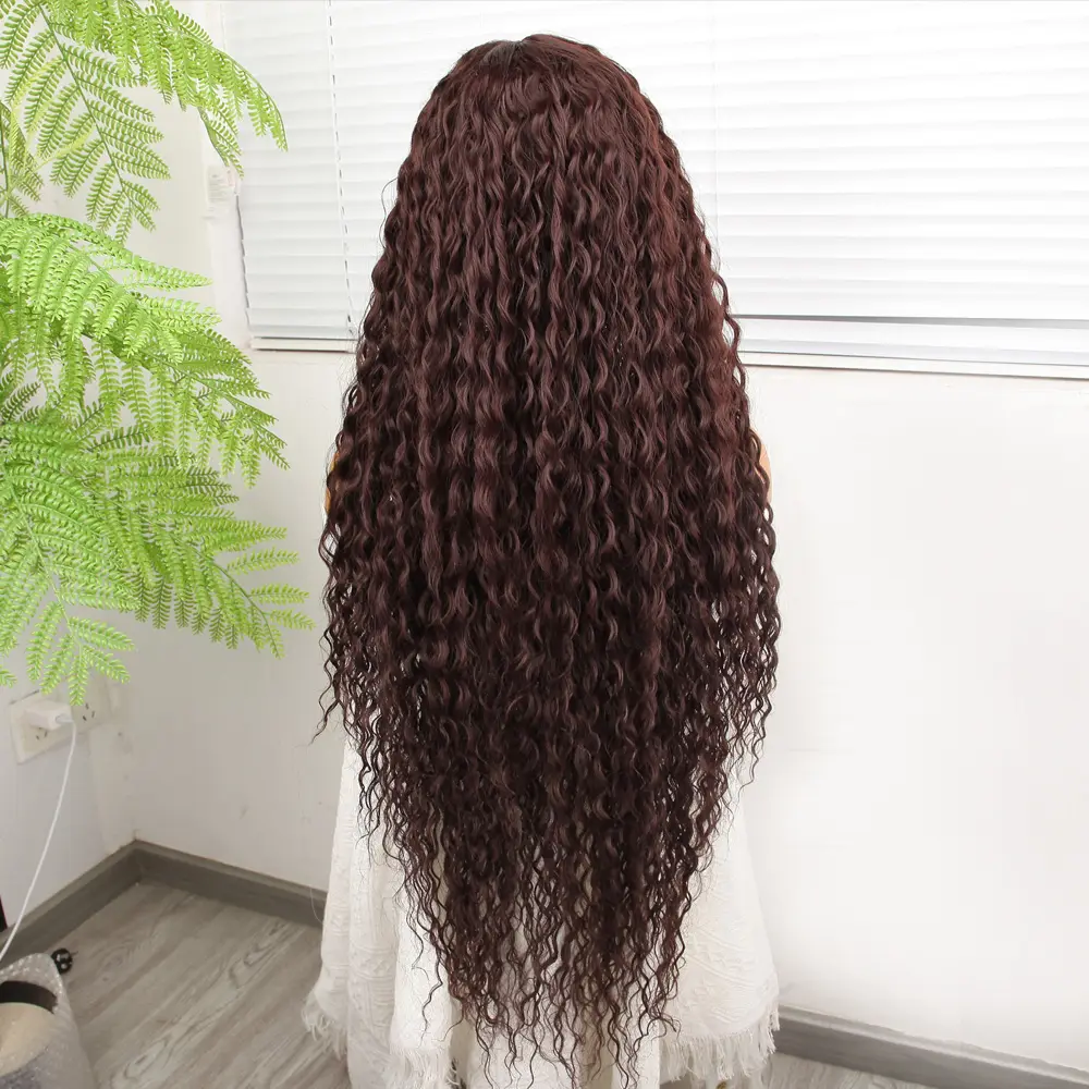 Afro Daa Kahve Fiber Sen Tül Peruk 4