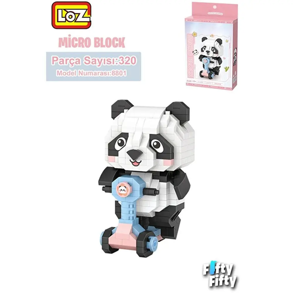 LZ8801 PANDA SCOOTER BLK OYUNCAK 320 PARÇA