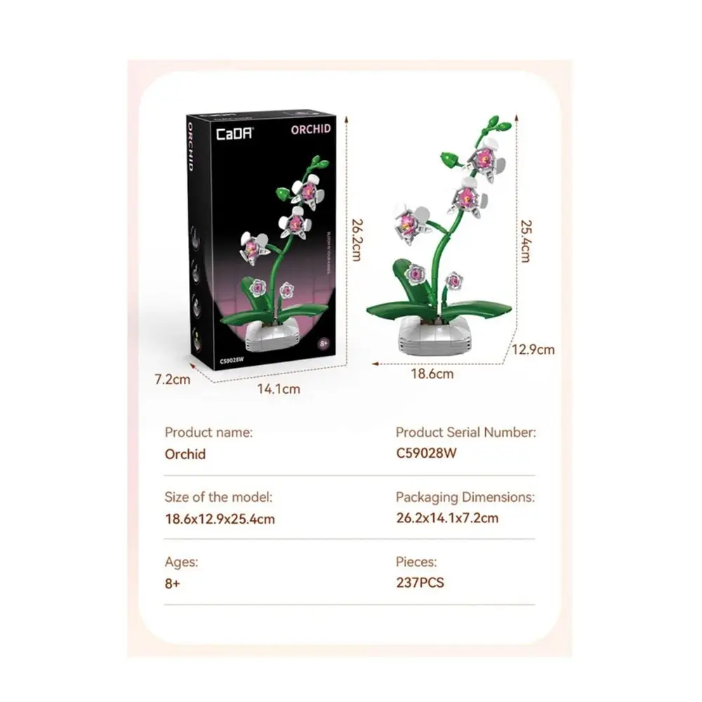 C59028W CADA SAKSILI ORKİDE MODEL 237 PARÇA BLK OYUNCAK 3