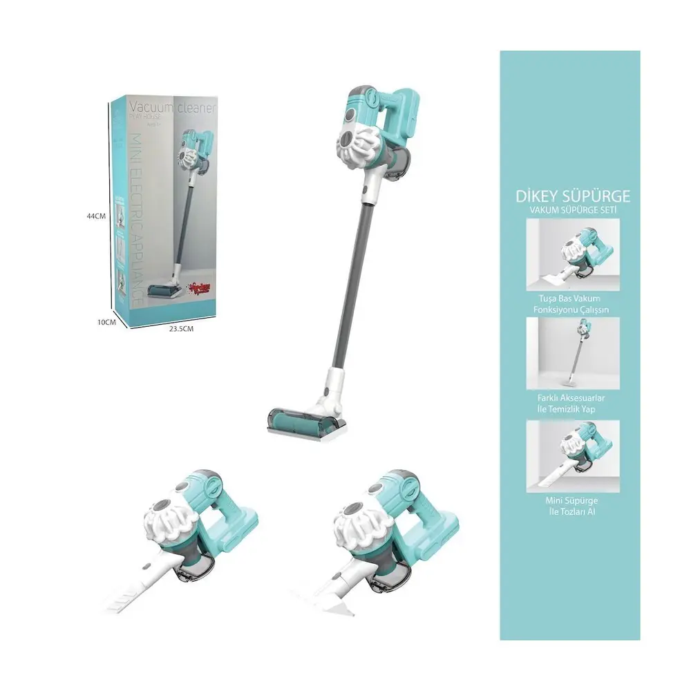 LS8807Q Vardem Dikey Elektrik Süpürgesi Kapalı Kutu Yeşil-Gri 3 in1 3