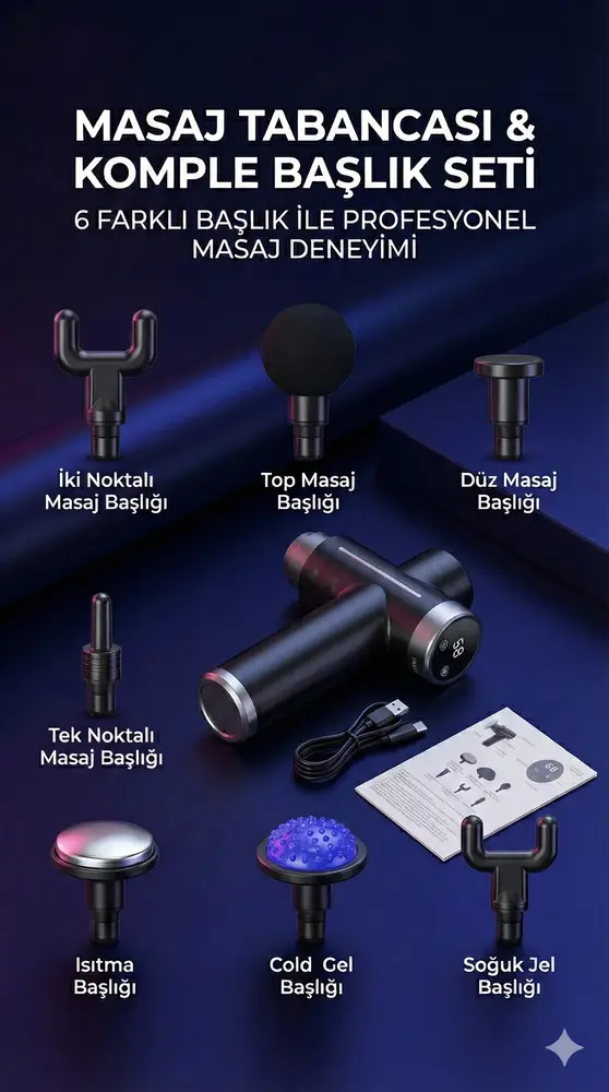 Sıcak Ve Soğuk Terapili Masaj sı - Şarjlı Isıtmalı Masaj - Sporcu Masaj Aleti 3
