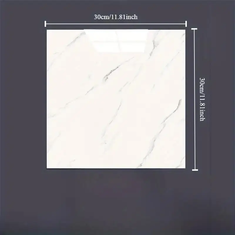 BEYAZ MERMER DESENLİ ALÜMİNYUM PLASTİK DUVAR STİCKER (30*30) 2