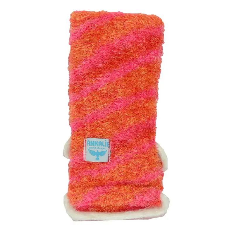 İpli Sırt ve Vücut Yumuşak Banyo Lifi Pembe-Tcu 56x10 Cm 3