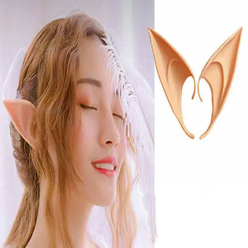 Yumuşak Malzemeden İmal Lateks Elf Kulağı 1 Çift 10x5 cm 3