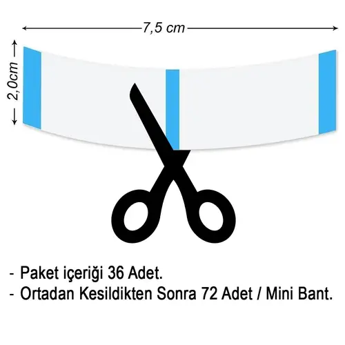 Ultra/Hold Mini's Protez Bandı 36 Adet / 72 Tabs
