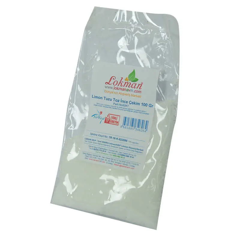 Limon Tuzu Toz İnce Çekim 100 Gr Paket 4