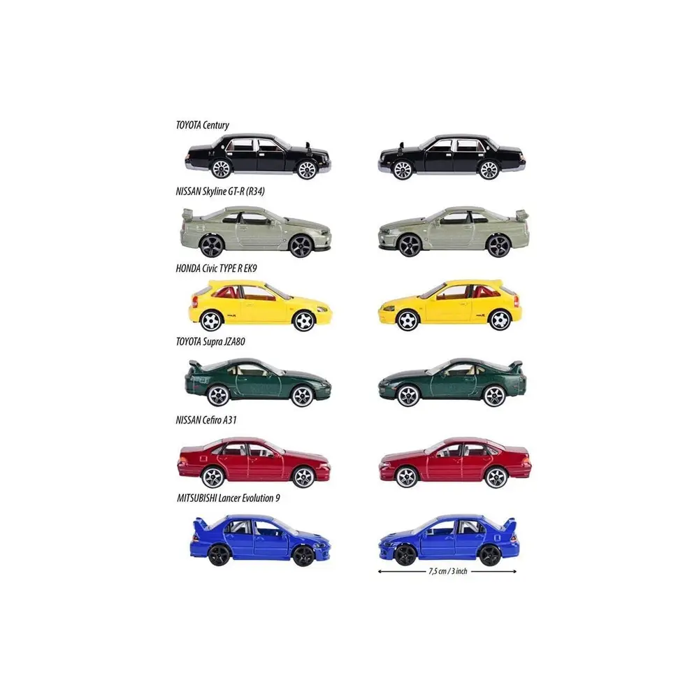 8502100000 ''JDM Legends Premium Cars, 6-asst.freewheel, die-cast, 1 opening pa(Belirtilen fiyat, tekli satış için adet fiyatıdır.) 3