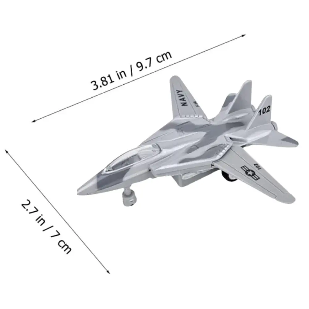 Çek Bırak Mini Metal Uçak - Gri - 1 ADET 2