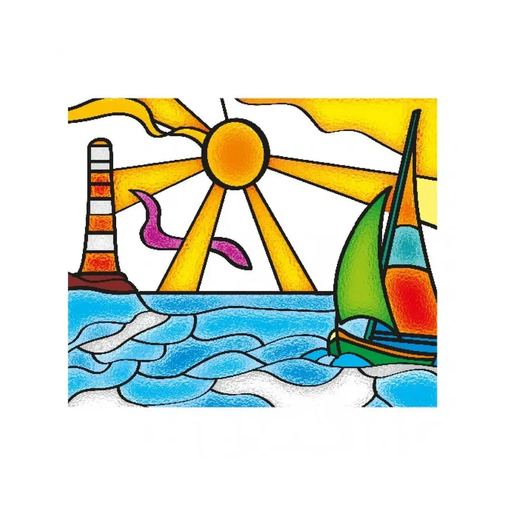 5001 KumT Cam Vitray - Glass Painting / +6 yaş 3