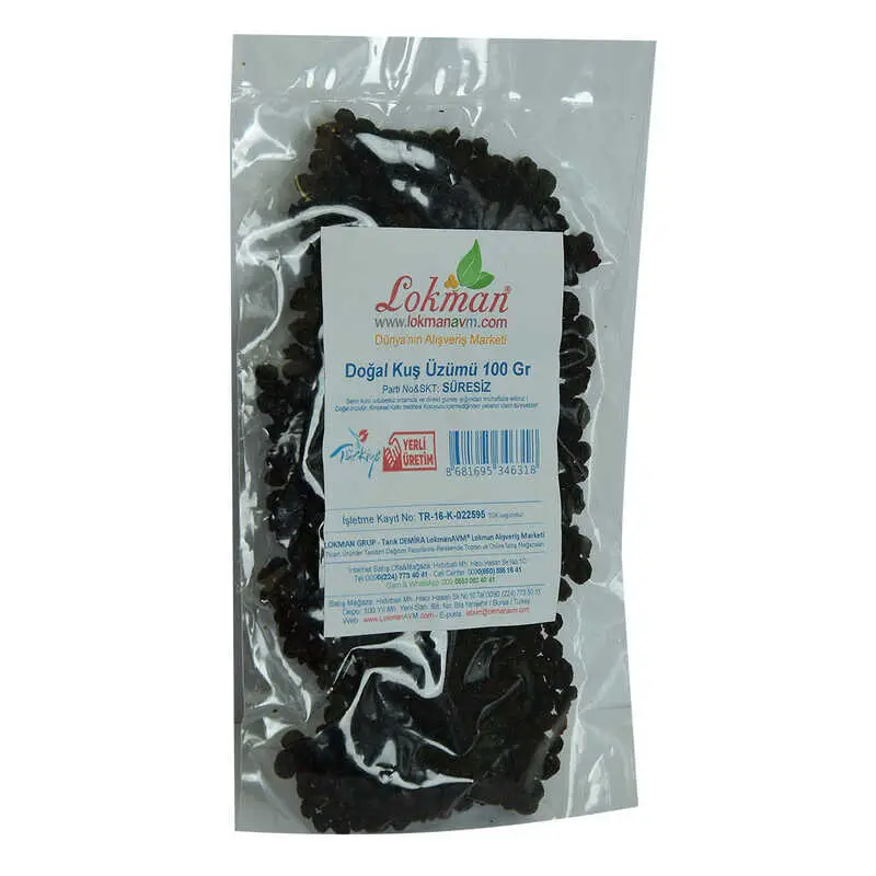 Kuş Üzümü Doğal 100 Gr Paket 4