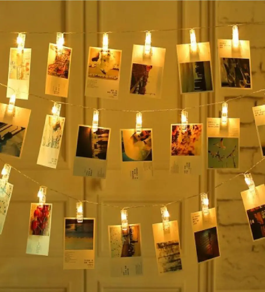 Işıklı Mandallı Fotoğraf Albümü 20li 5