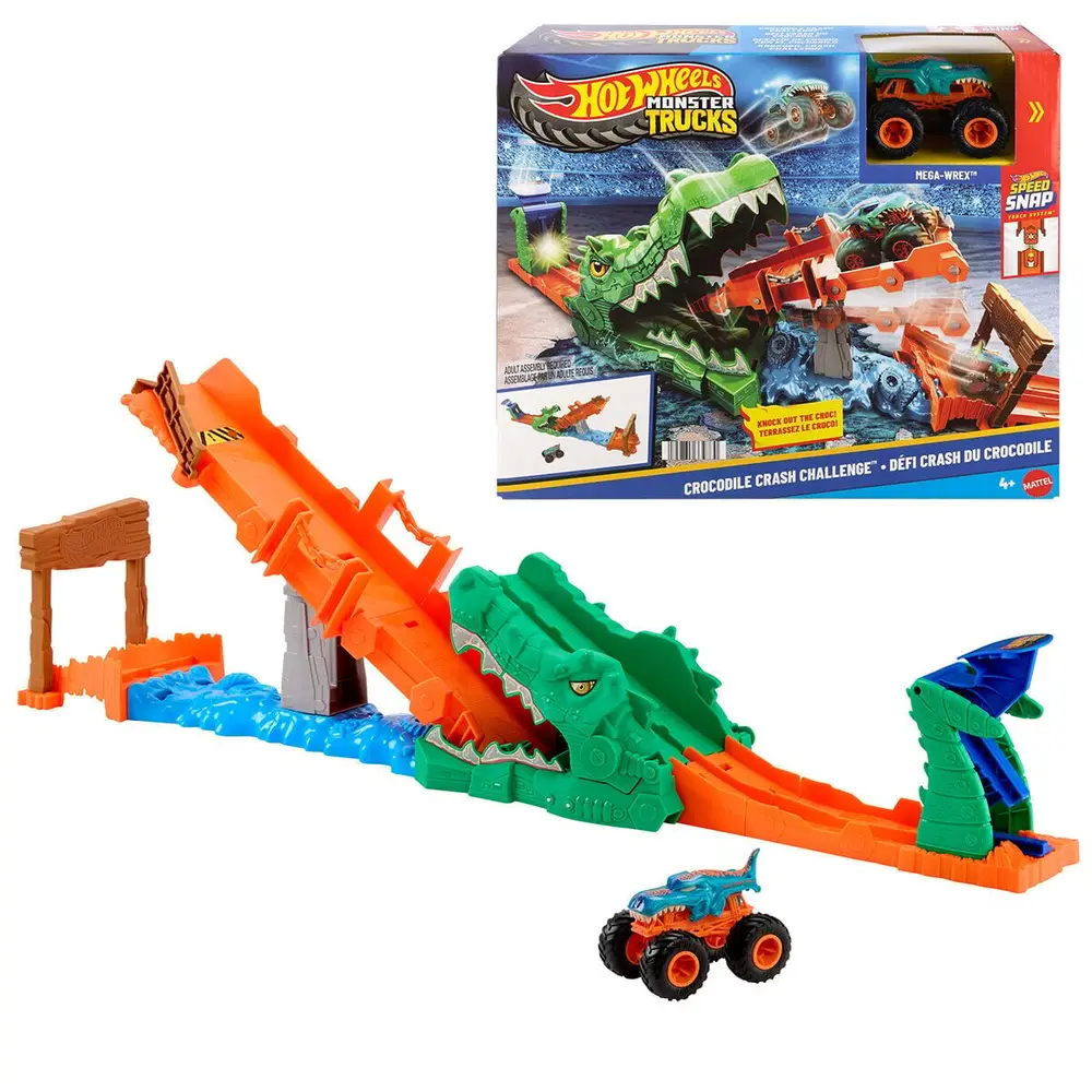 JJN45 Hot Wheels Trucks Timsahı Devir Oyun Seti