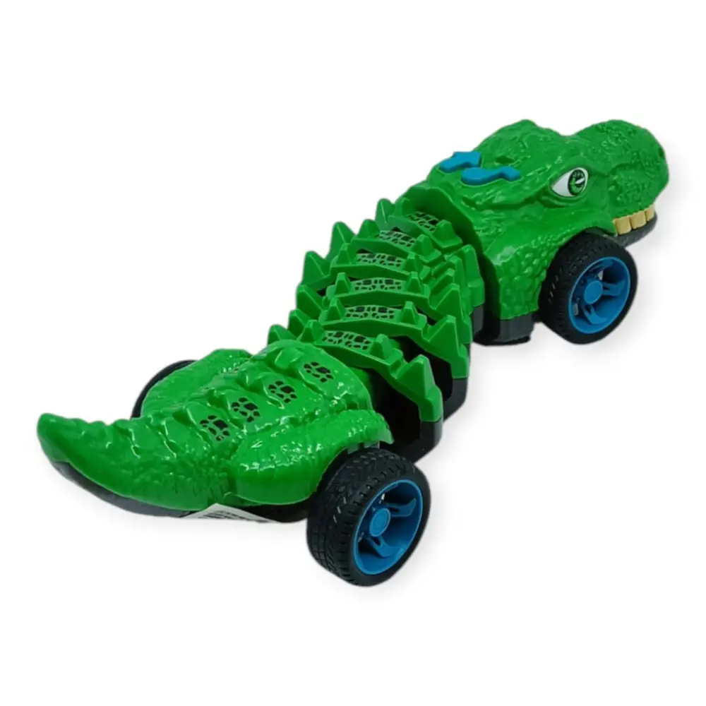 Timsah Araba - Otomatik Hareketli Sesli Işıklı 32 cm - Yeşil Gerçekçi Timsah - 1 ADET 3
