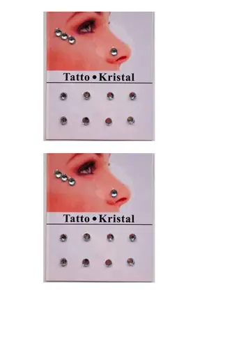 Yüz Taşı Kristal - Bürün Vücut Taşı, Tattoo Makyaj Taşı, Yapışkanlı, 24 Adet