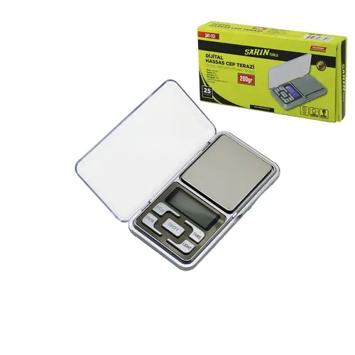 Terazi Mini Cep Boy Hassas Terazi 200 gr 0.01 gr