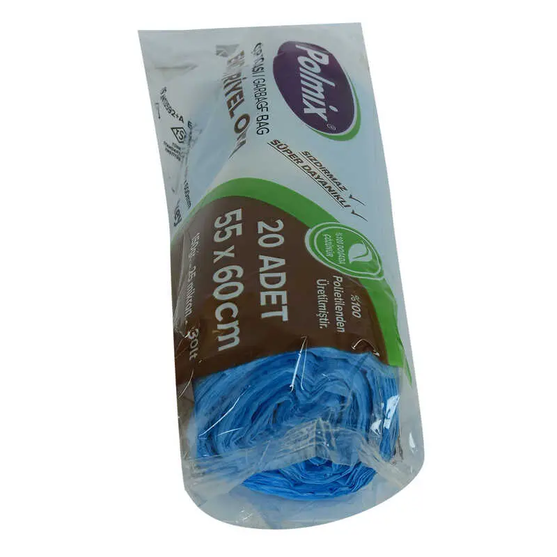 Torbası Orta Boy 55x60Cm 150Gr 25Mikron 30Lt Mi Rulo 20 Adet 4