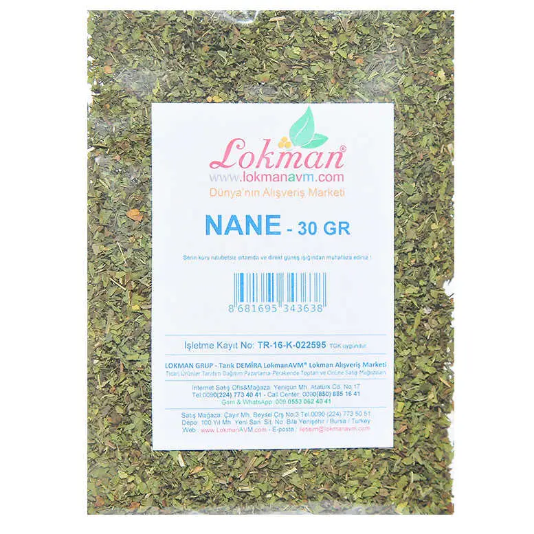 Nane Doğal Yemeklik 30 Gr Paket 3