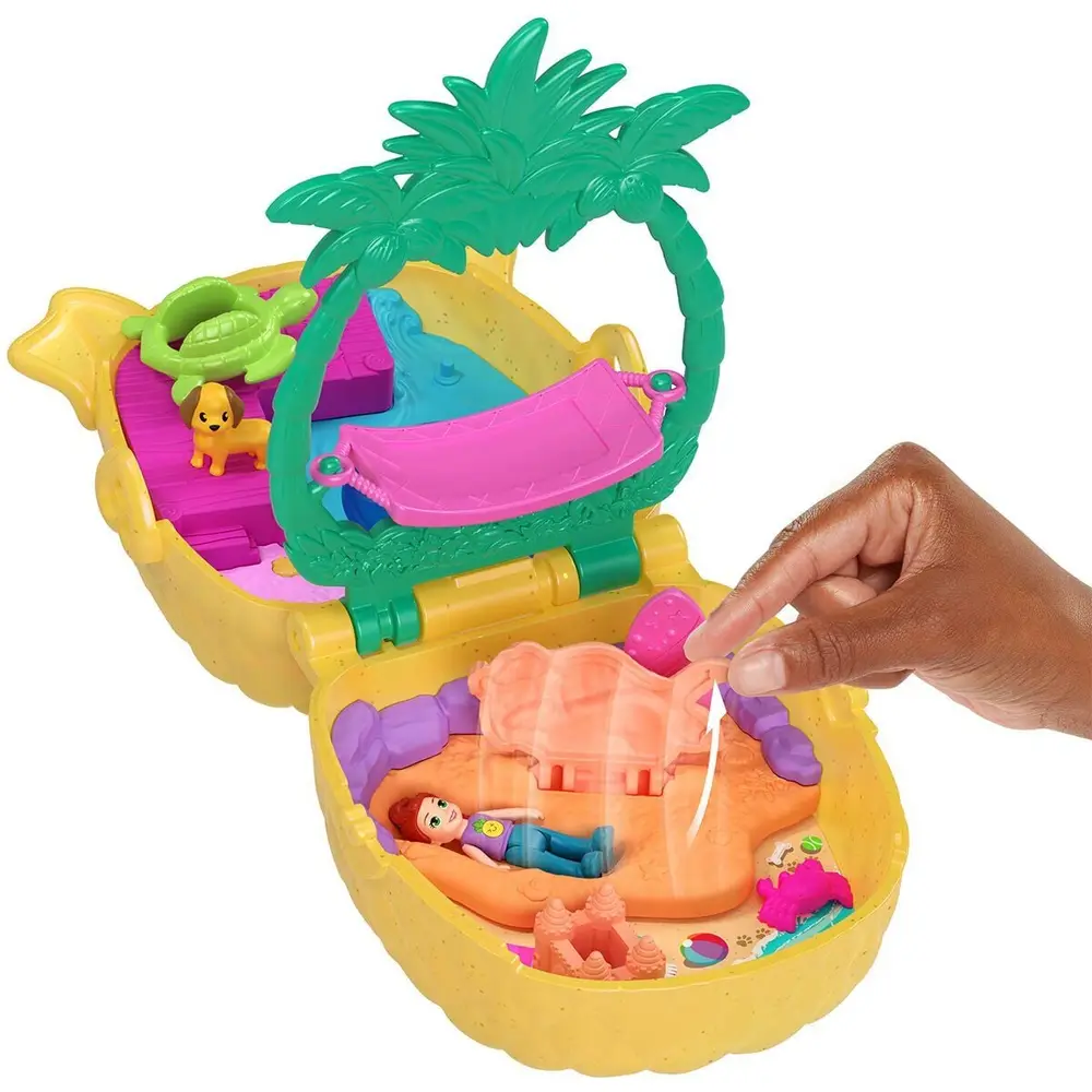 JFV00 Polly Pket Ananas Köpekçik Plajı Mini Oyun Seti 2