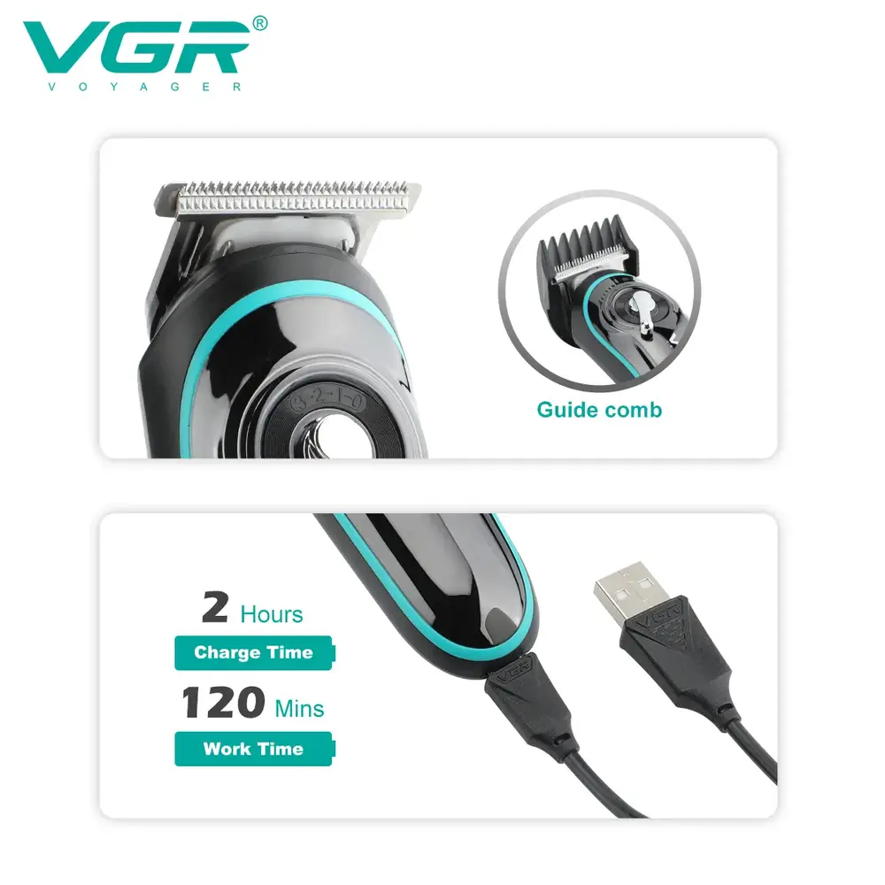 VGR V-075 T Bıçak Sıfır Kesim LCD Ekran Şarjlı Tıraş Makinesi 3