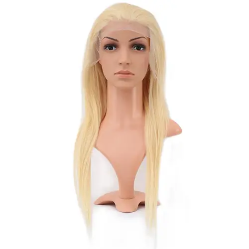 Gerçek Front Lace Düz Platin Tül Peruk / 60/65cm