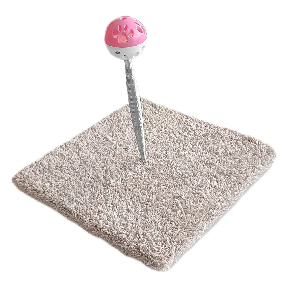 Yaylı Toplu Hacıyatmaz Kedi Aktivite Oyuncağı 16-20 cm Bej 6