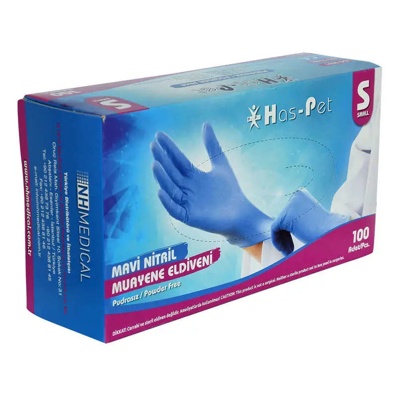 Pudrasız Mi Nitril Eldiven Küçük Boy (S) 100 Lü Paket 4