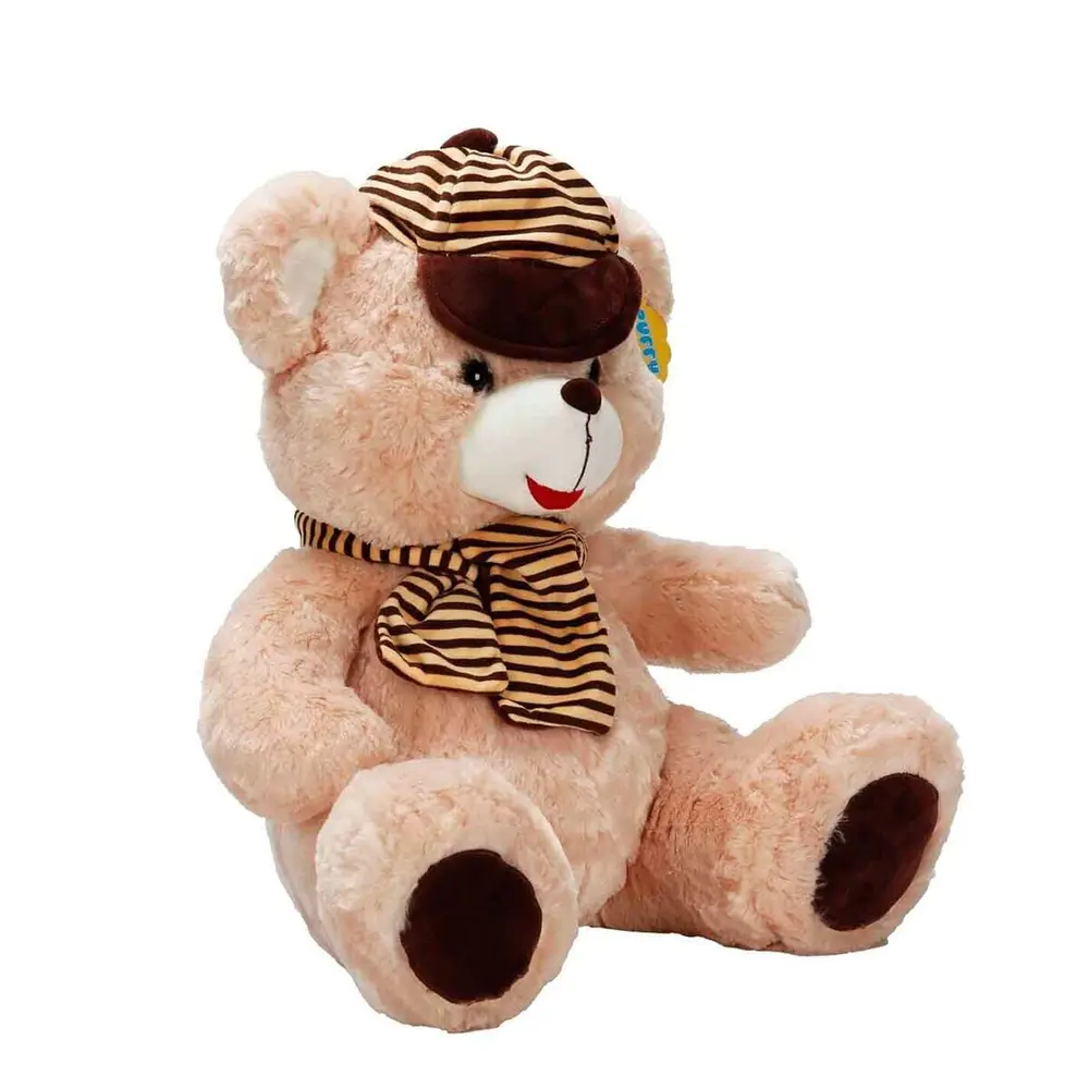1001521 SUN-SABC-JNH-PFF-SK PELUŞ AYI OTURAN ŞAPKALI ATKILI 50CM 2R 3