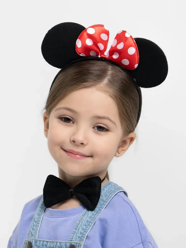 Minnie Mouse Kostüm Seti Taç Kuyruk Papyon Gösteri Seti 2
