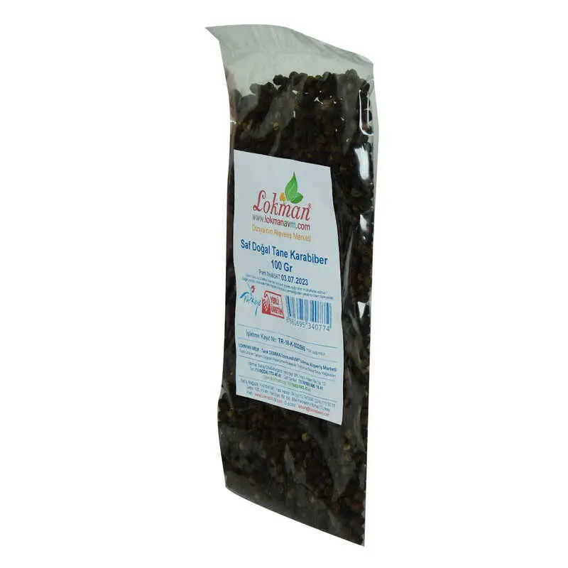 Karabiber Doğal Tane Saf 100 Gr Paket 4