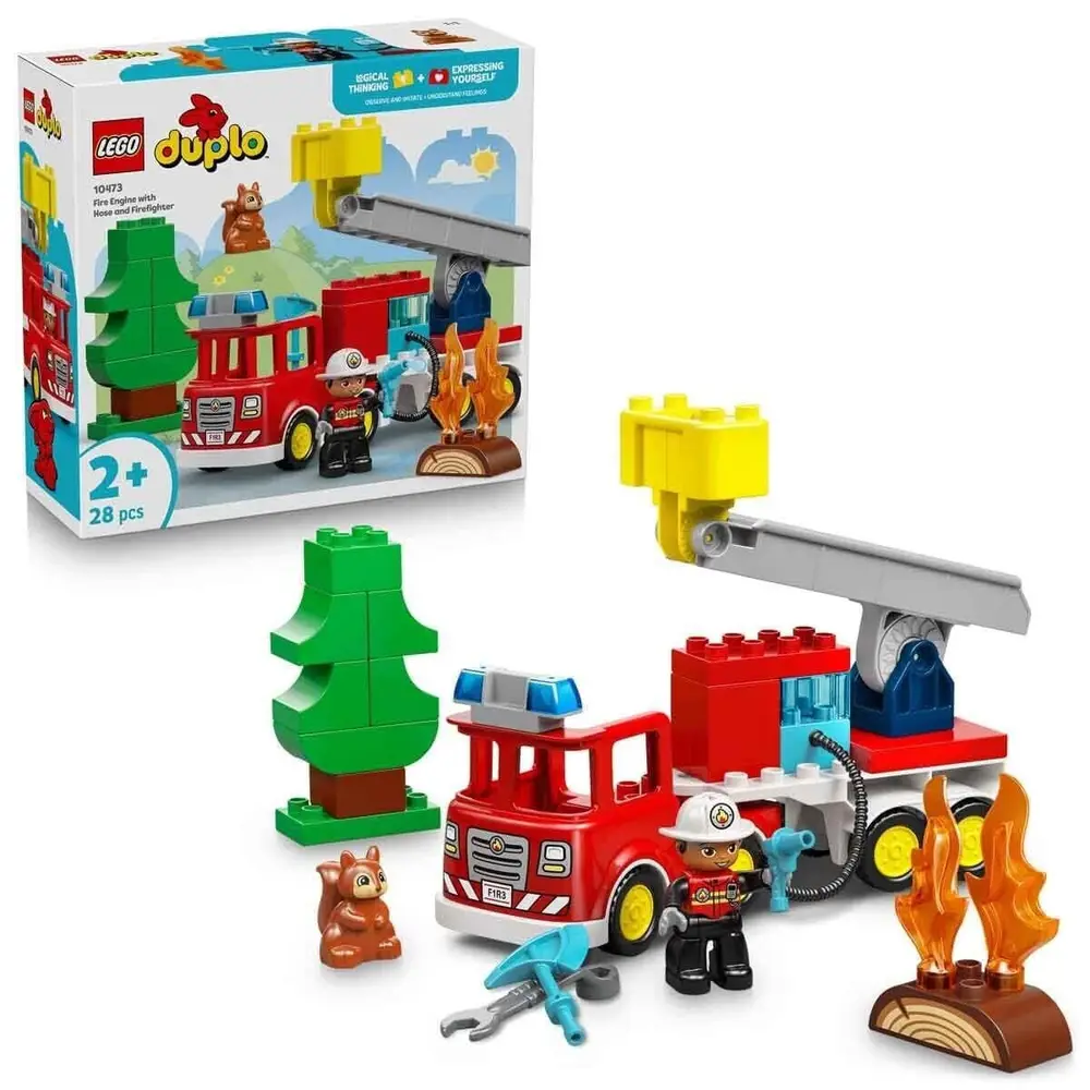 10473 Lego Duplo Hortumlu İtfaiye Aracı ve İtfaiyeci 28 parça +2 yaş 2