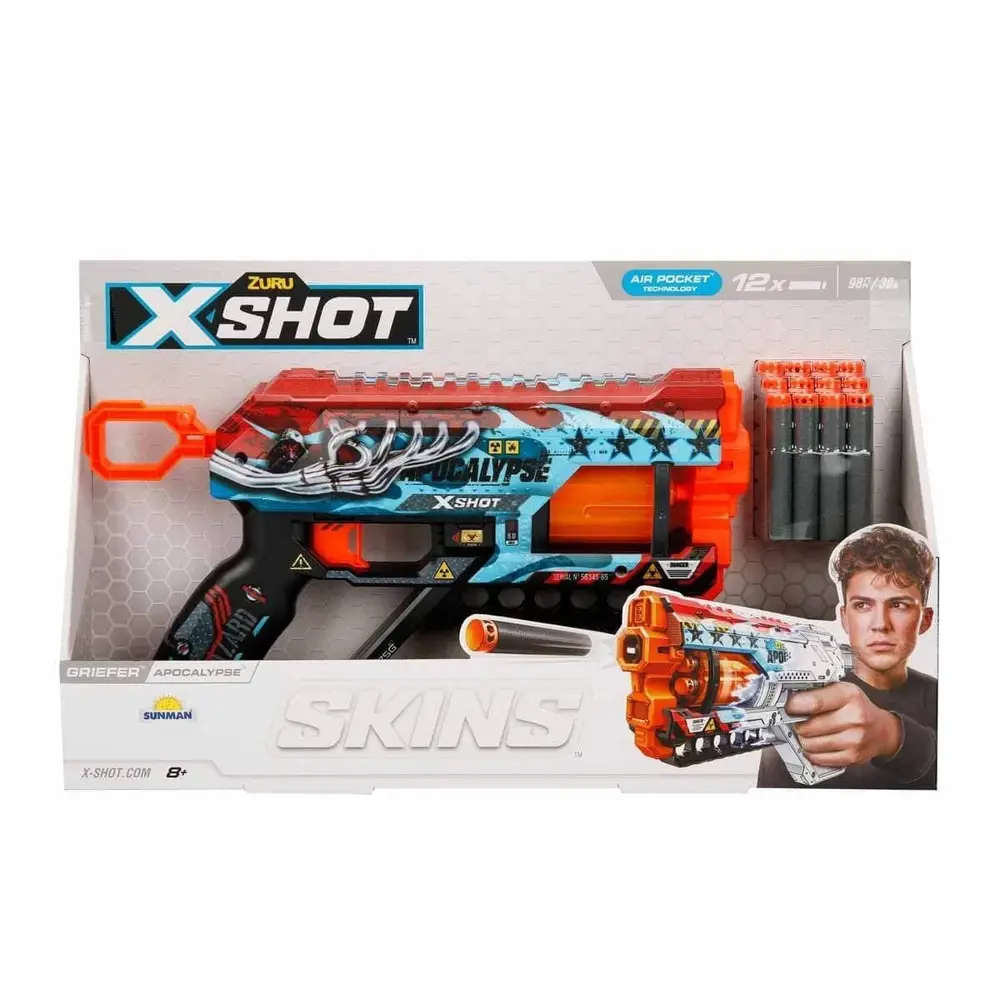 36561 X-Shot Skins Griefer 12 li Sünger Dart Atan 32 cm 2