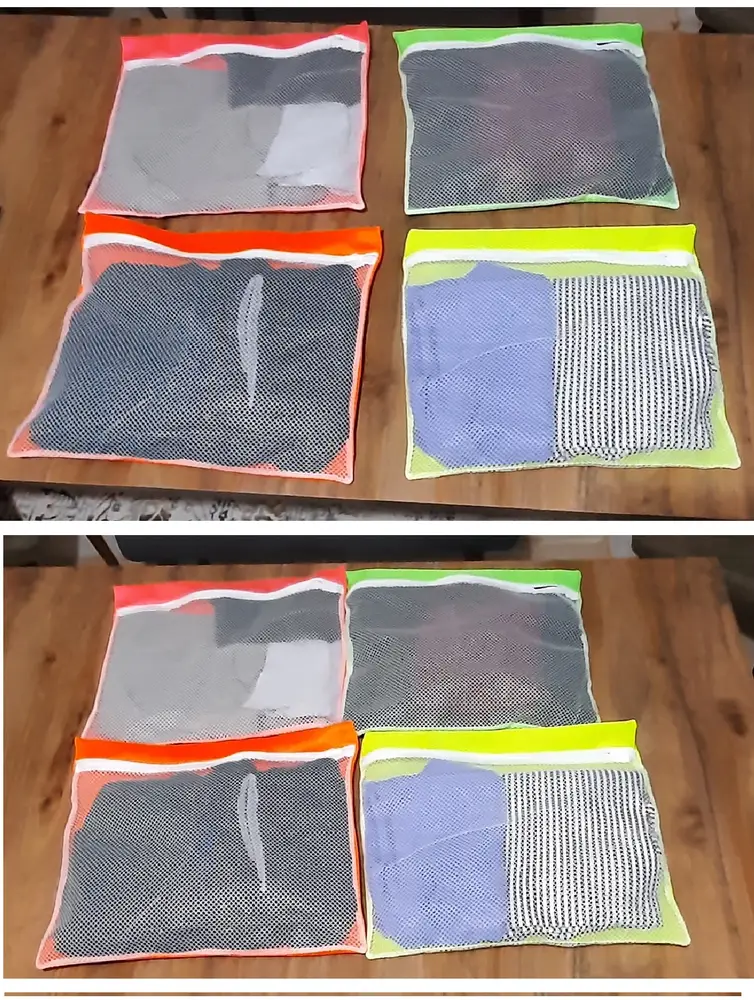 4 Adet 4 Renk Bul İçi Düzenleyici - Fermuarlı Valiz Organizeri