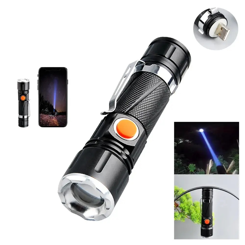 P50 Led Şarjli Mıknatıslı Usb El Feneri Wt-622 4