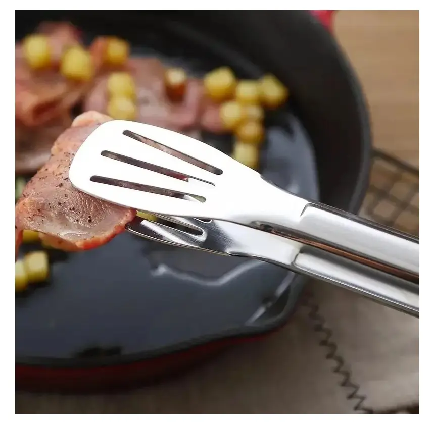 Maşa Paslanmaz Barbekü Maşası - 25 Cm Mutfak Ekmek Maşası 4