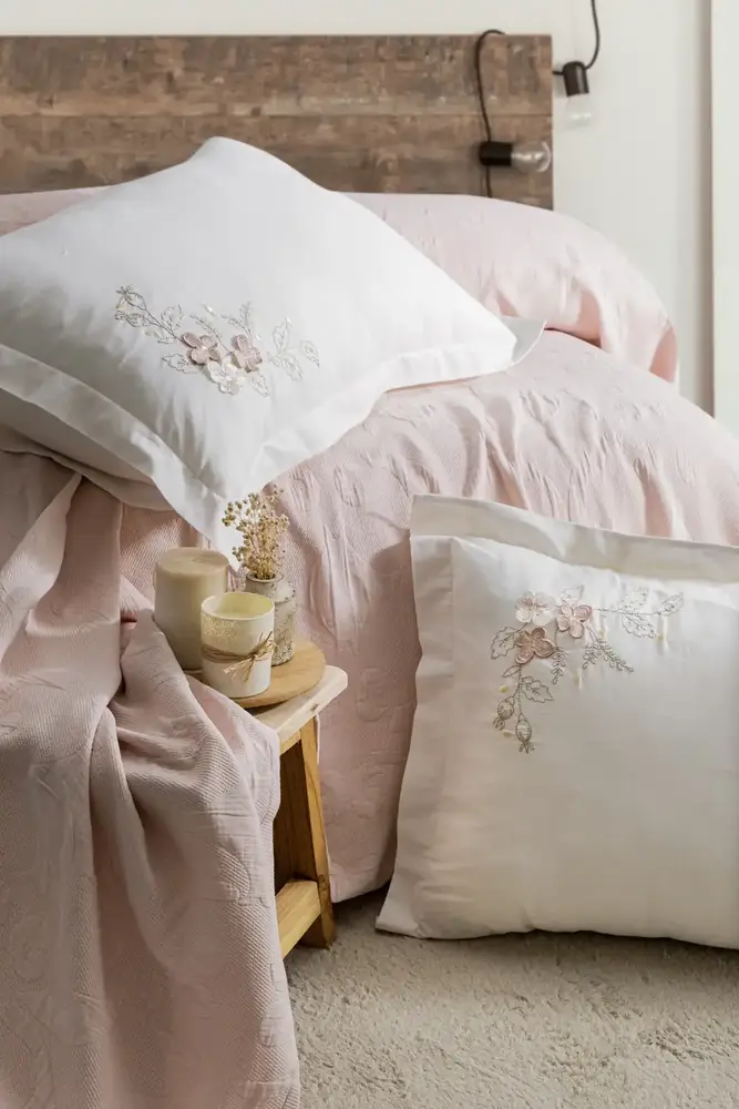 Şaheser Home Collection Yatak Örtüsü Seti Çift Kişilik Derek Pudra 3