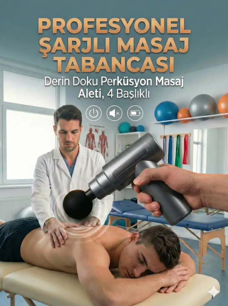 4 Başlıklı 6 Kademeli Titreşimli Şarjlı Mini Masaj Aleti 5