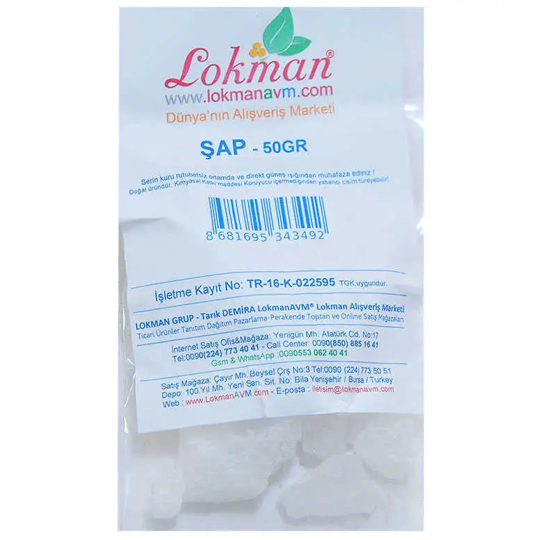Şap Doğal Granül Parça Çakıl Şap Taşı 50 Gr Paket 3