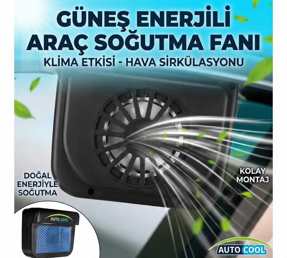 Auto Cool Güneş Enerjisiyle Çalışan Araç İçi Soğutucu 3