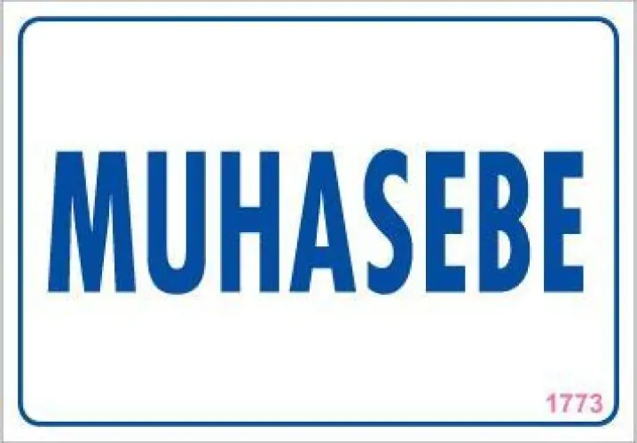 Muhasebe Uyarı Levhası 17,5x25 KOD:1773