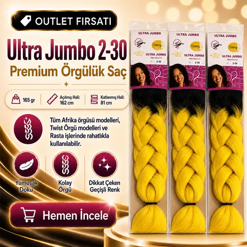 3 Paket / Afrika Örgüsü Ve Rasta İçin Sen Ombreli  2/30