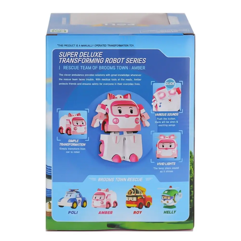 POLI MRT-687 ROBAR POLİ BÜYÜK TRANSFORMİNG ROBOT AMBER SESLİ VE IŞIKLI 2
