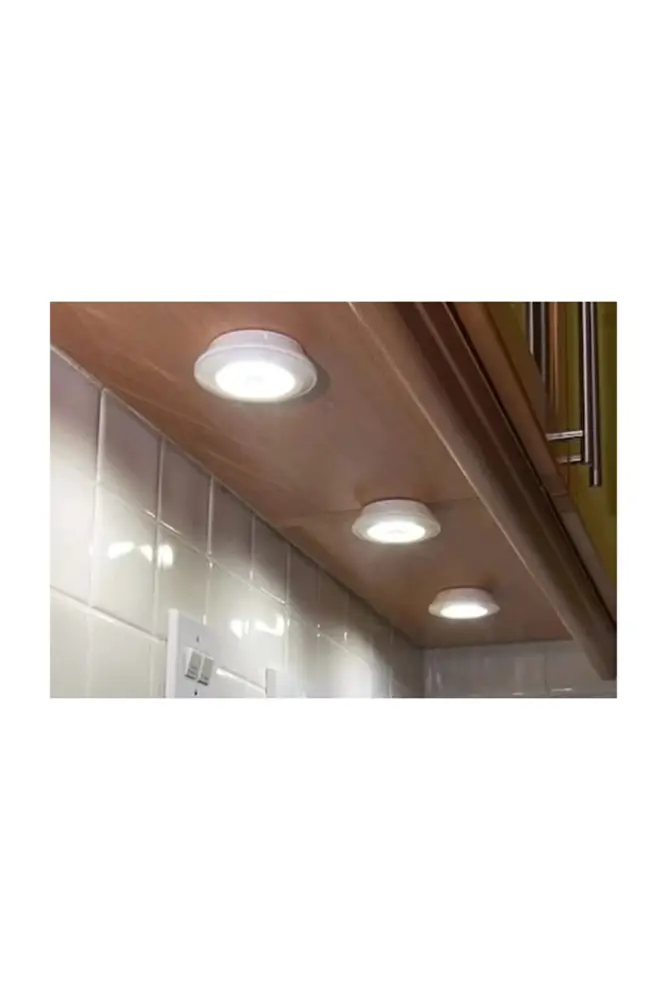 Uzaktan Kumandalı 3 Lü Spot Led Lamba Kablosuz Pilli Işıldak 3